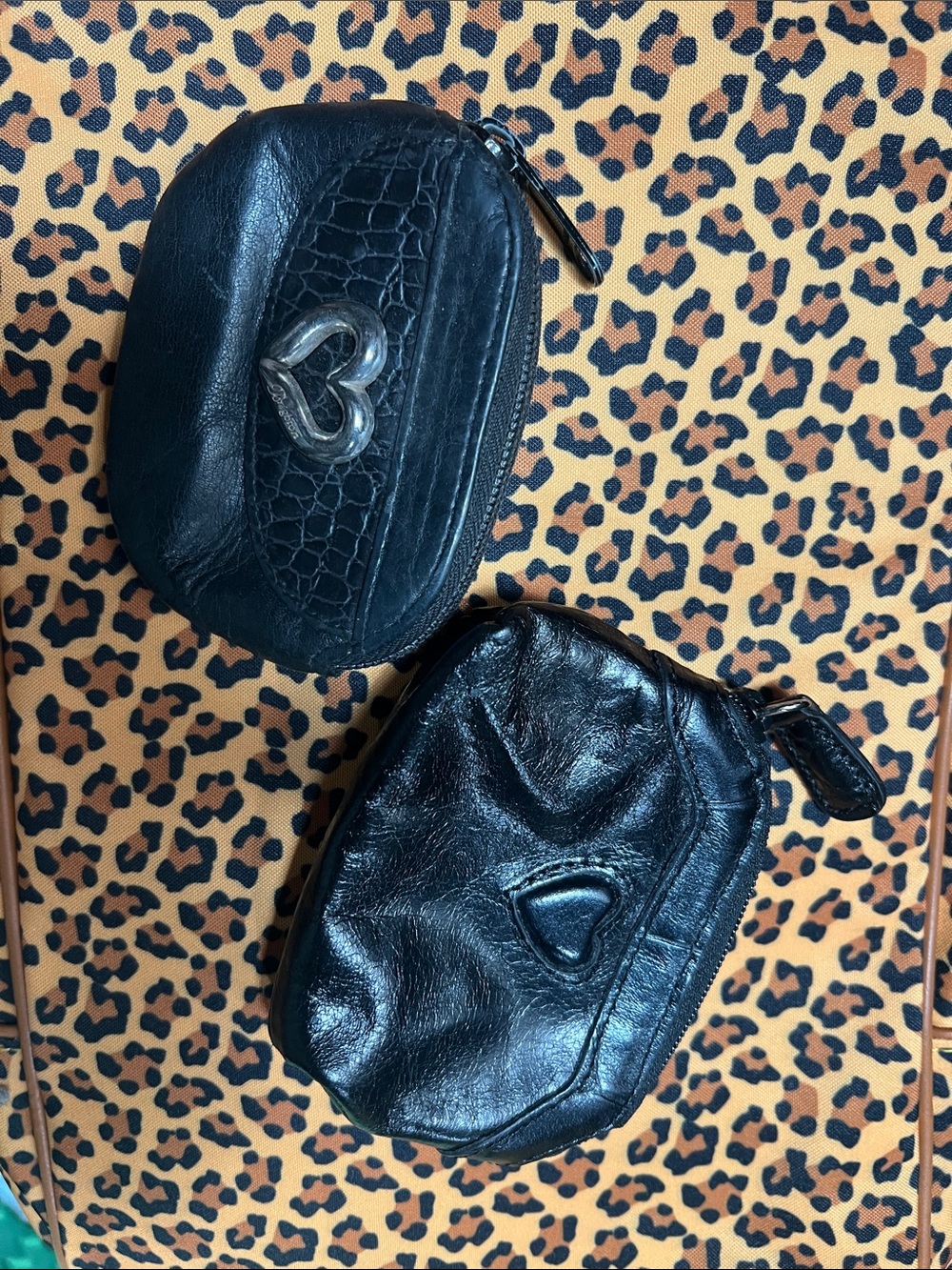 Brighton Heart Accent Leather Coin Pouches - Set of 2